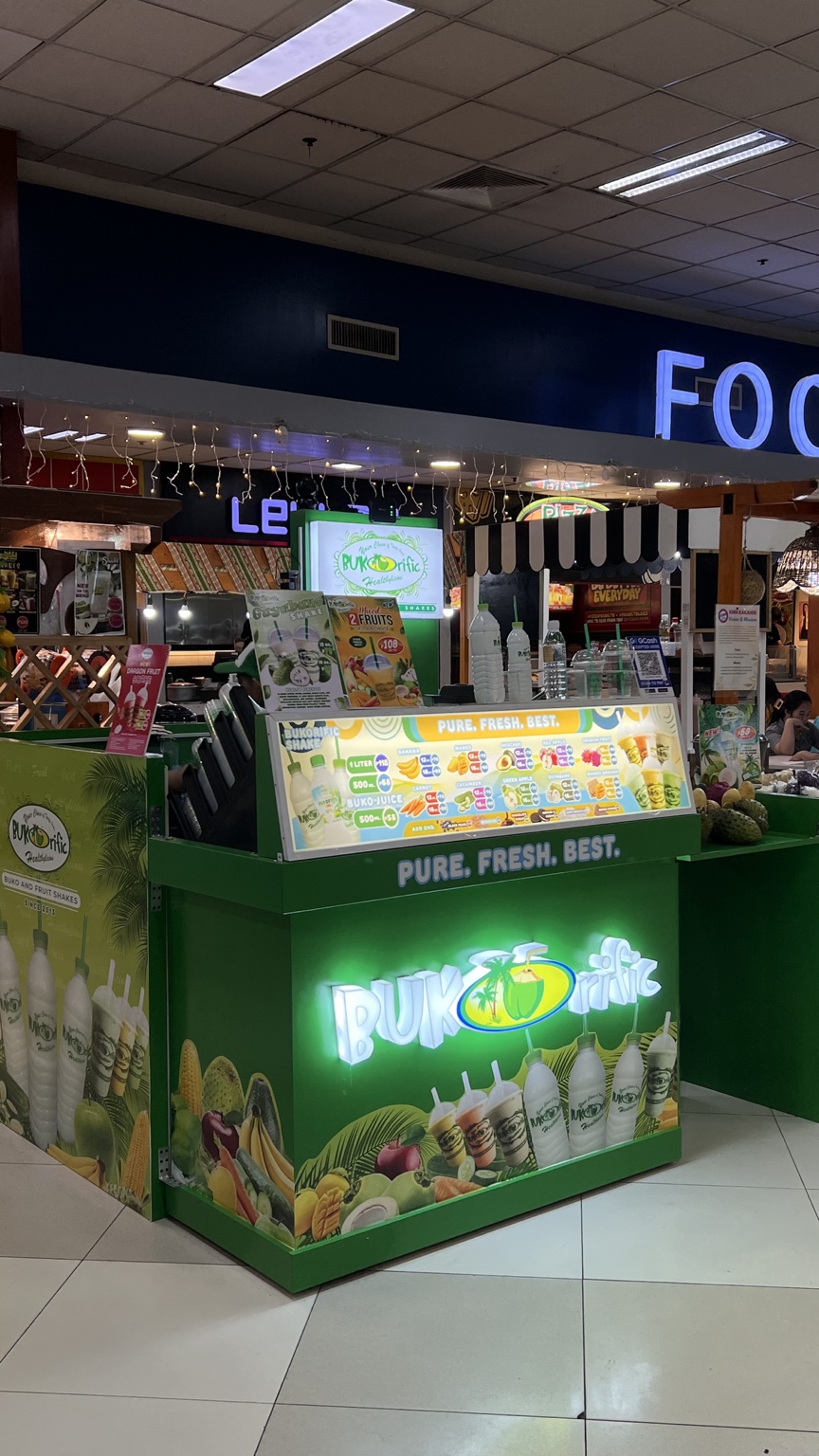 Bukorific kiosk inside the Pacific Mall food-court area