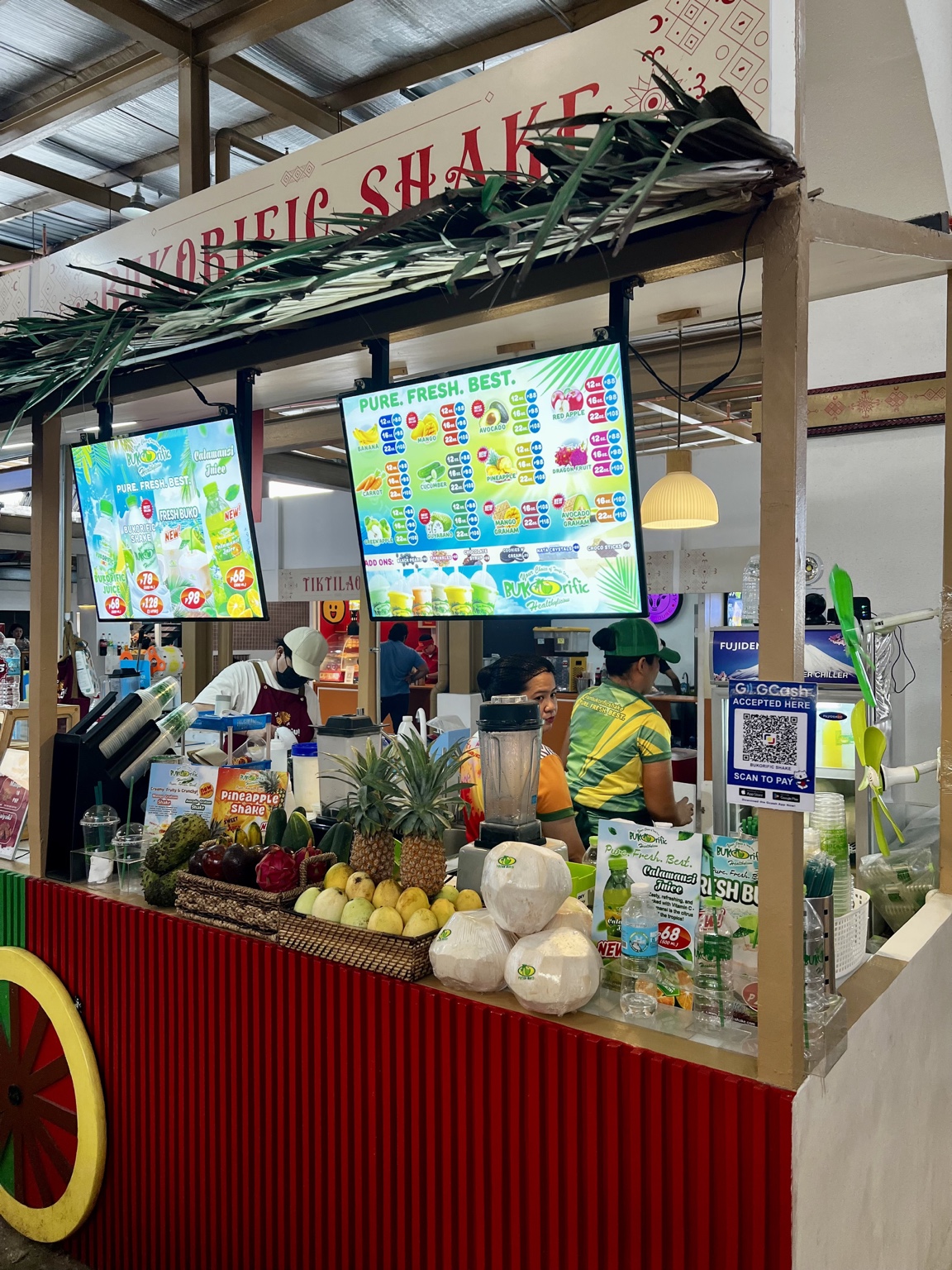 Puso Village Bukorific Shake stall and product display