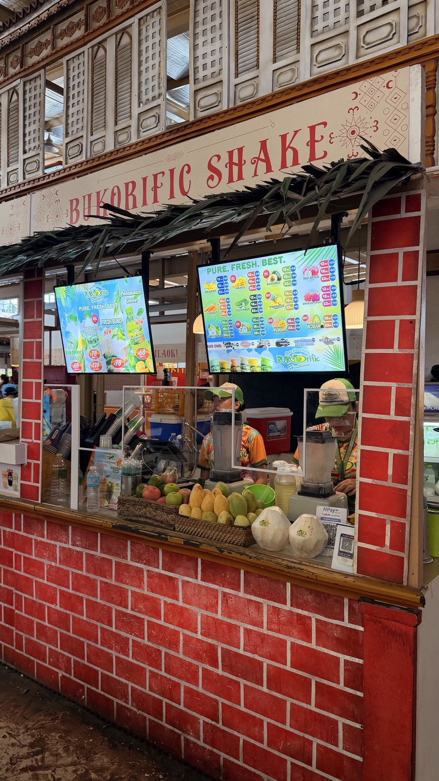 Bukorific Shake Puso Village branch with its red brick-style counter